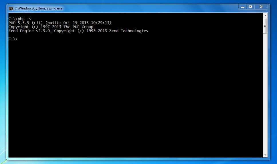 php windows cmd