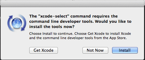 command line tools mavericks