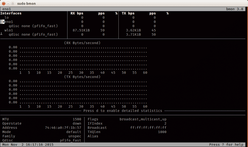 Bmon network monitor