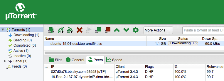 Utorrent in Linux ubuntu
