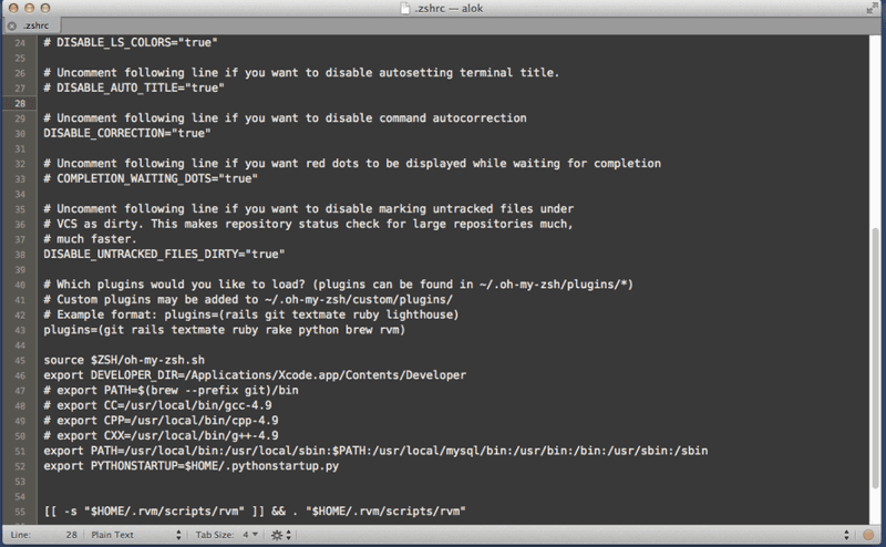 my zshrc
